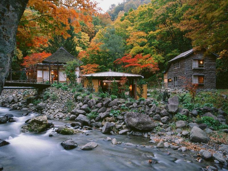 Lamp No Yado Aoni Onsen Otel Hirakawa Dış mekan fotoğraf